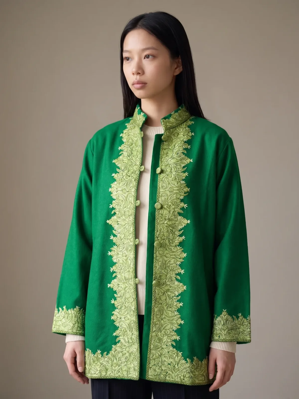 The Dal Meadow Kashmiri Woollen Jacket