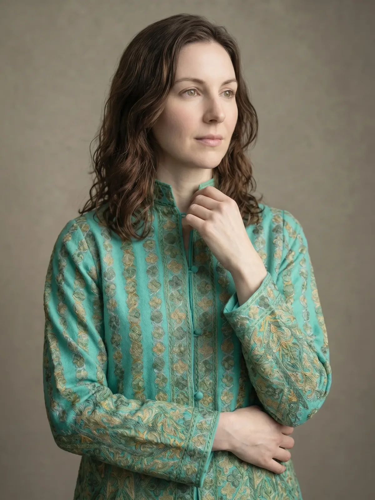 Whispering Willows Kashmiri Short Woollen Jacket