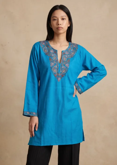 Azurevine Kashmiri Short Kurti