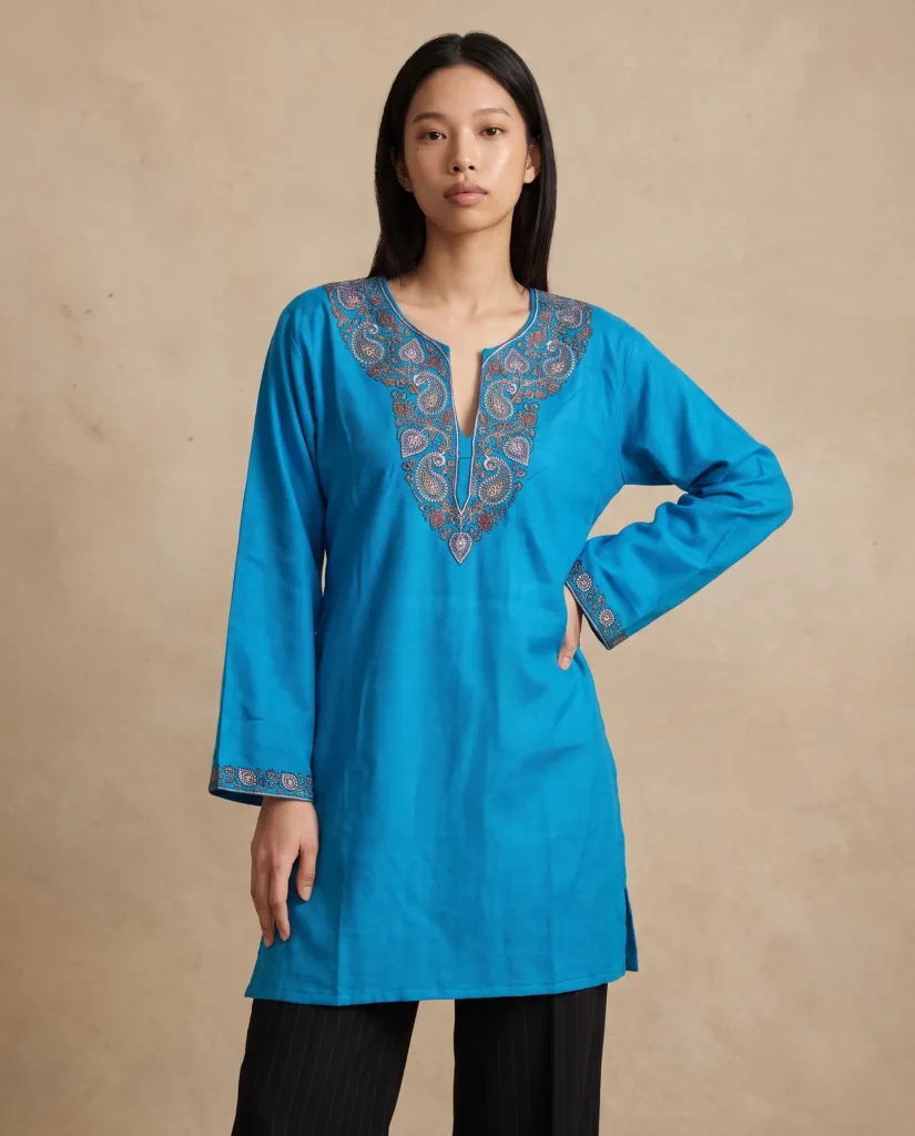 Azurevine Kashmiri Short Kurti