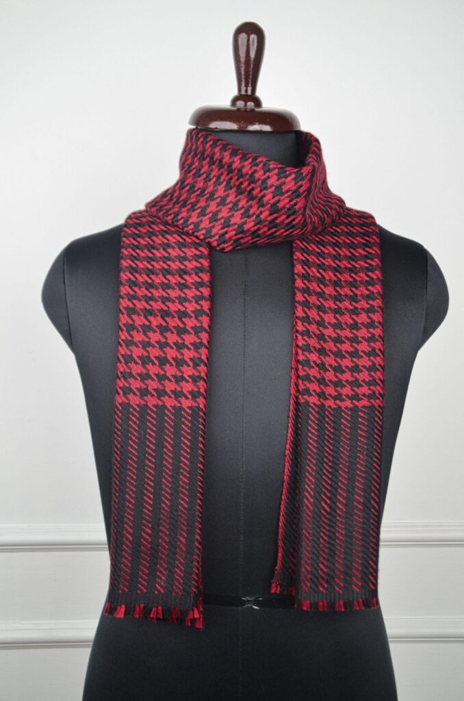 Heritage Pashmina® Crimson Houndstooth Heritage Muffler
