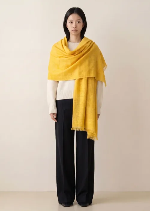 Heritage Pashmina® Zaiba Mustard Glow Pashmina Scarf