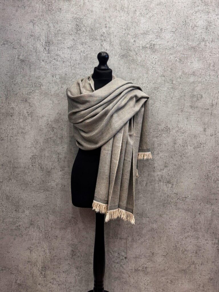 Heritage Pashmina® Stone Mist Cashmere Scarf