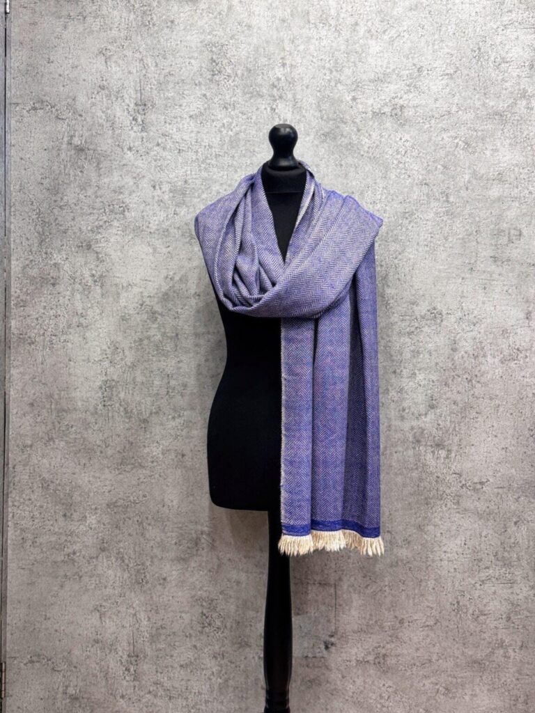 Heritage Pashmina® Frosty Herringbone Cashmere Scarf
