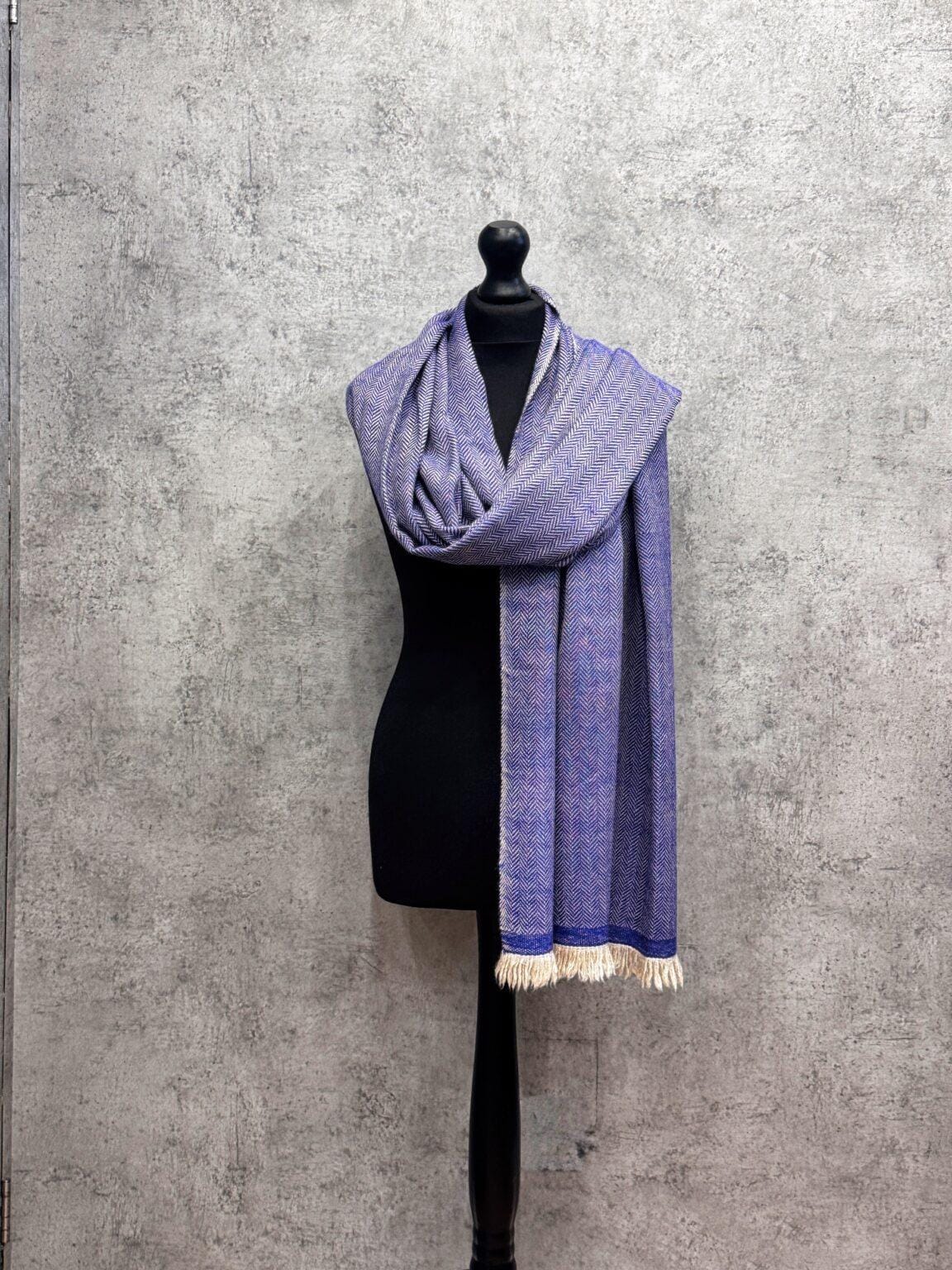 Heritage Pashmina® Frosty Herringbone Cashmere Scarf