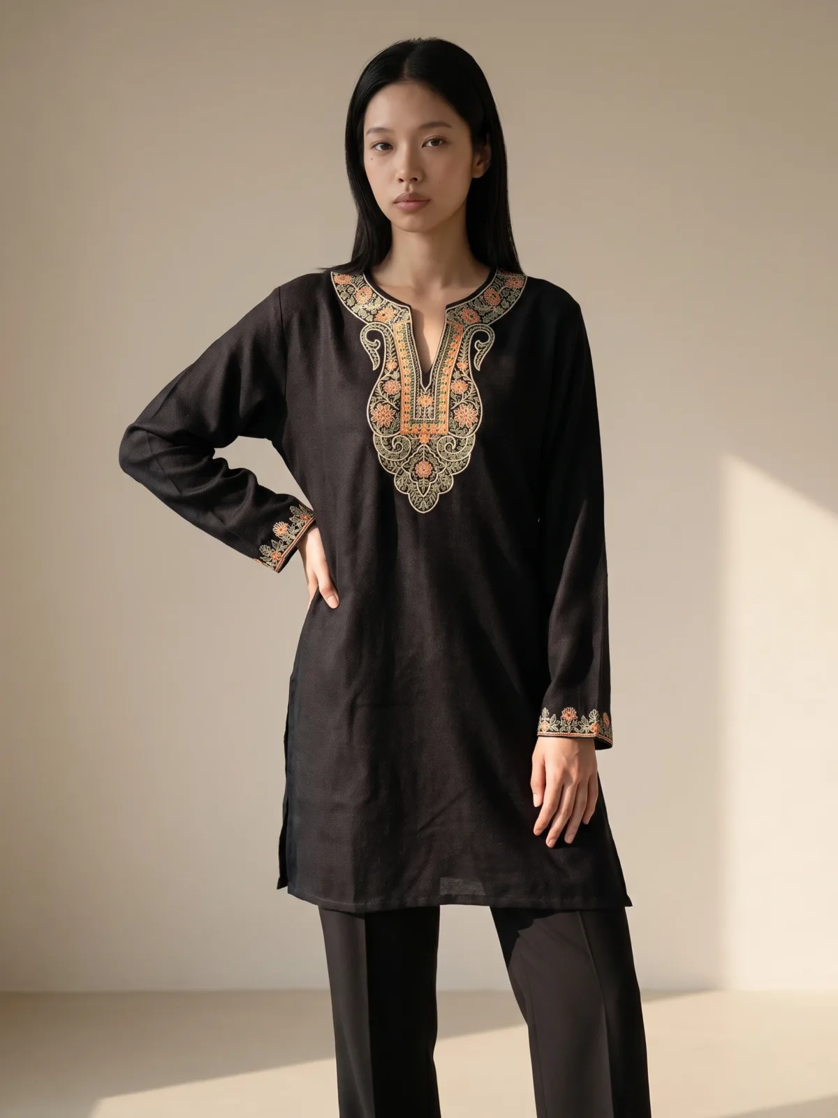 Midnight Zayra Kashmiri Short Kurti