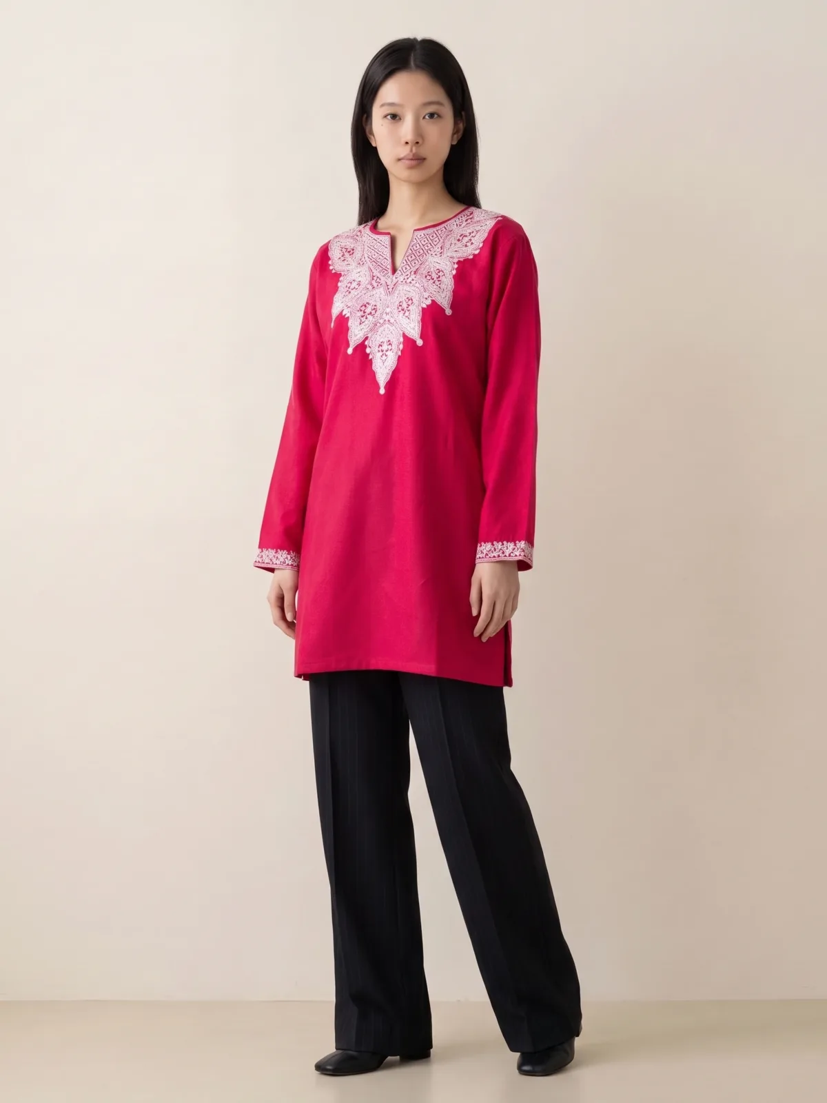 Roselace Heirloom Kashmiri Short Kurti