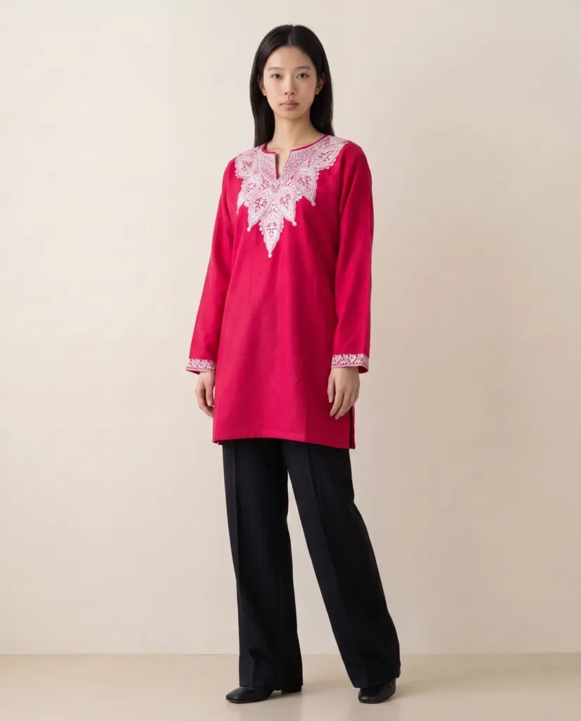 Roselace Heirloom Kashmiri Short Kurti