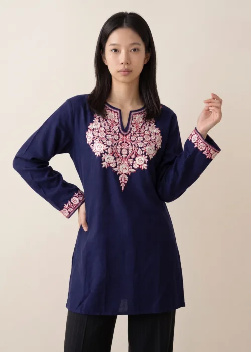 Velinora Floral Kashmiri Short Kurti