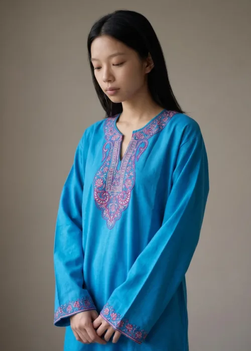 Elaris Blue Kashmiri Short Kurti