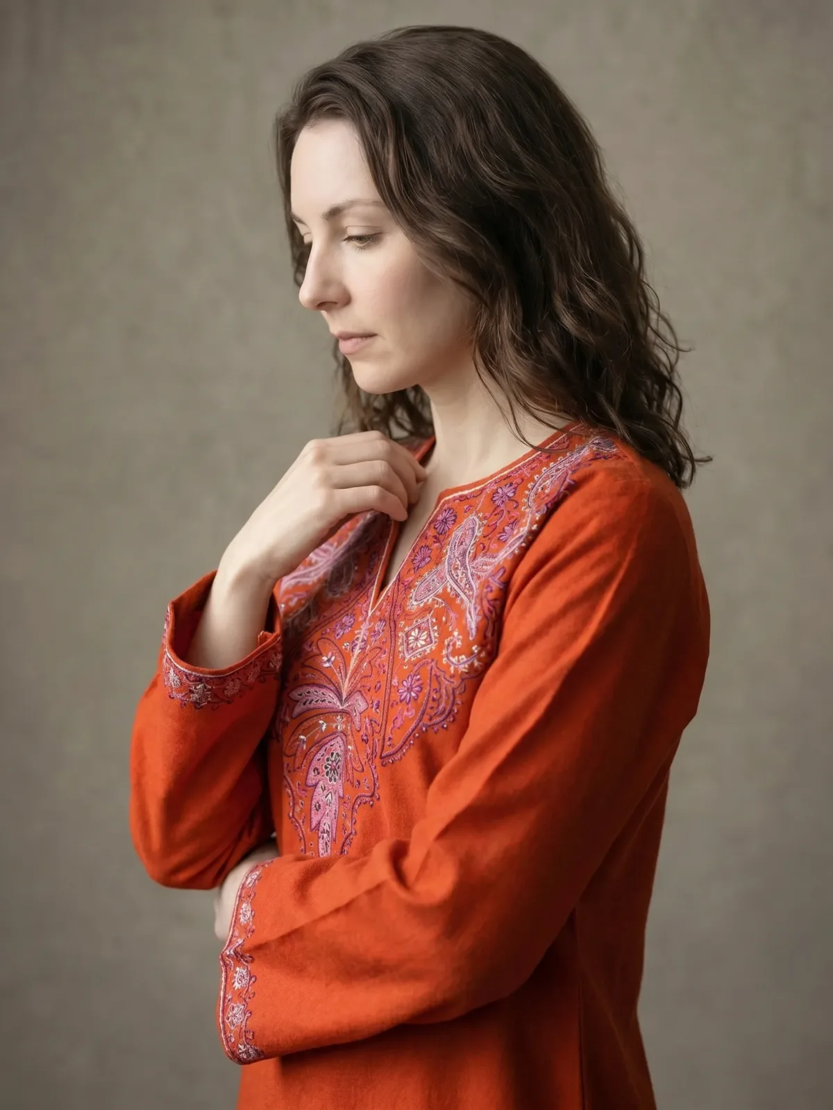 Ember Naqsh Kashmiri Short Kurti