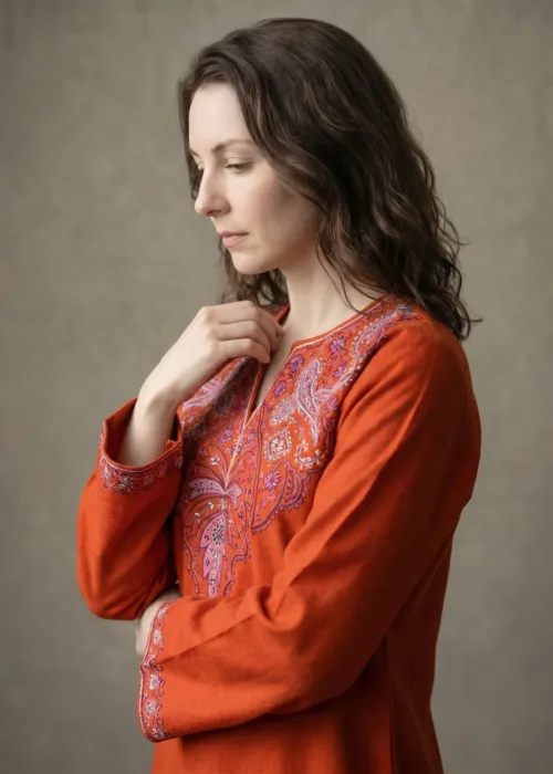 Ember Naqsh Kashmiri Short Kurti