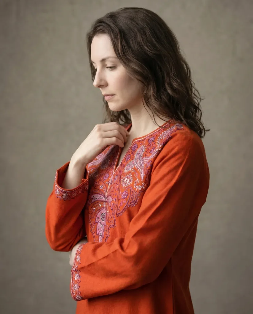 Ember Naqsh Kashmiri Short Kurti