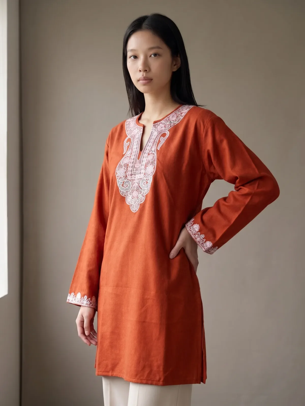 Harvest Whisper Kashmiri Short Kurti