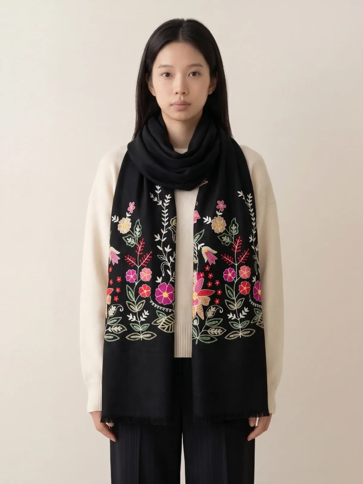Khayaal Mehak e Chinar Wool Silk Scarf
