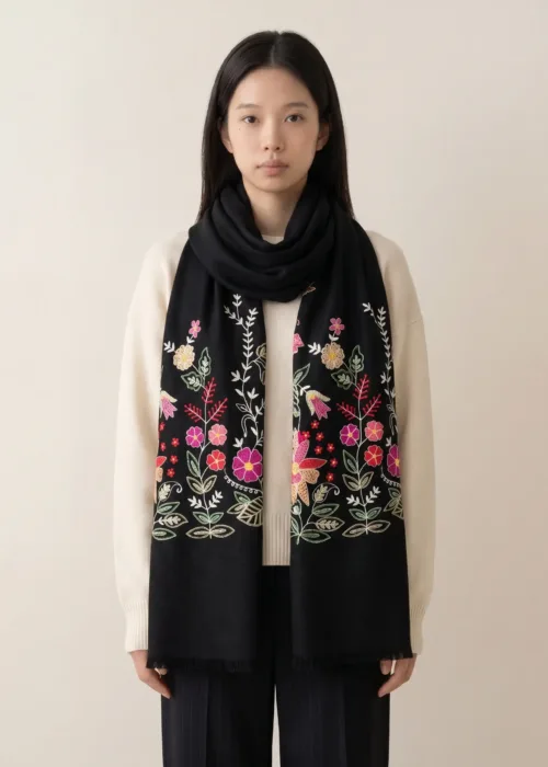 Khayaal Mehak e Chinar Wool Silk Scarf