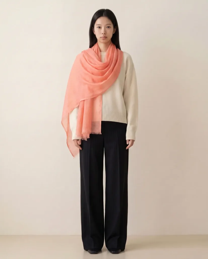 Punim Shaam e Kashmir Wool Silk Scarf