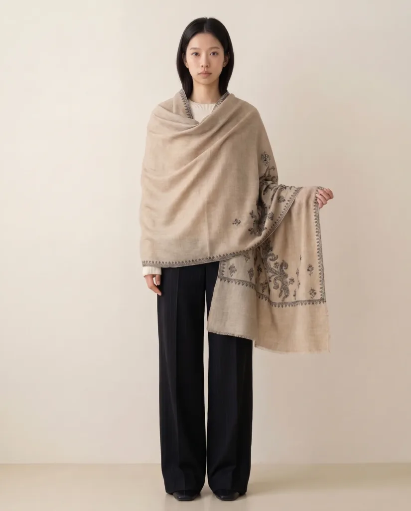 Jaal – Patterned Detailing Pashmina