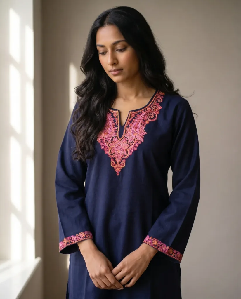 Lunara Kashmiri Short Kurti