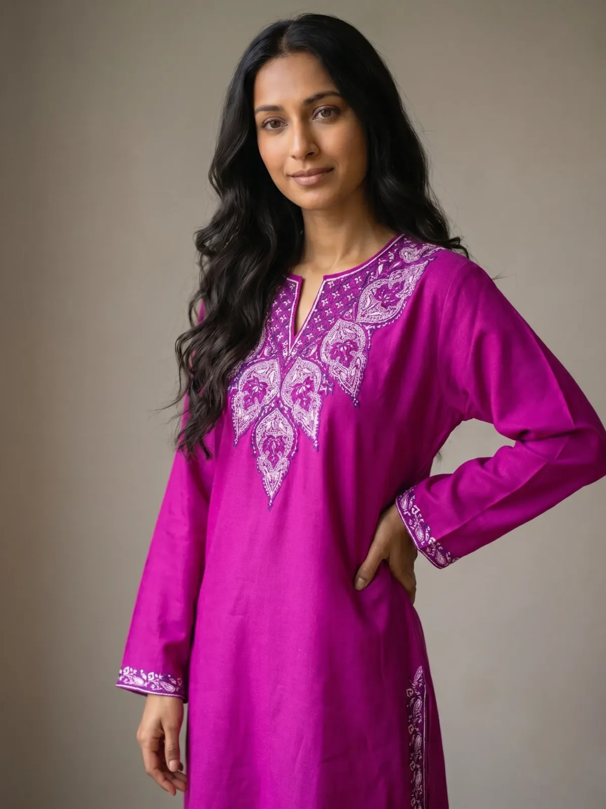 Moonflower Kashmiri Short Kurti