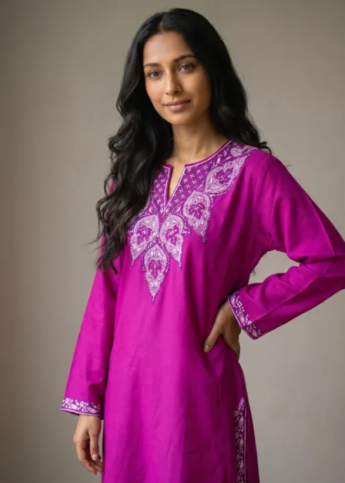 Moonflower Kashmiri Short Kurti