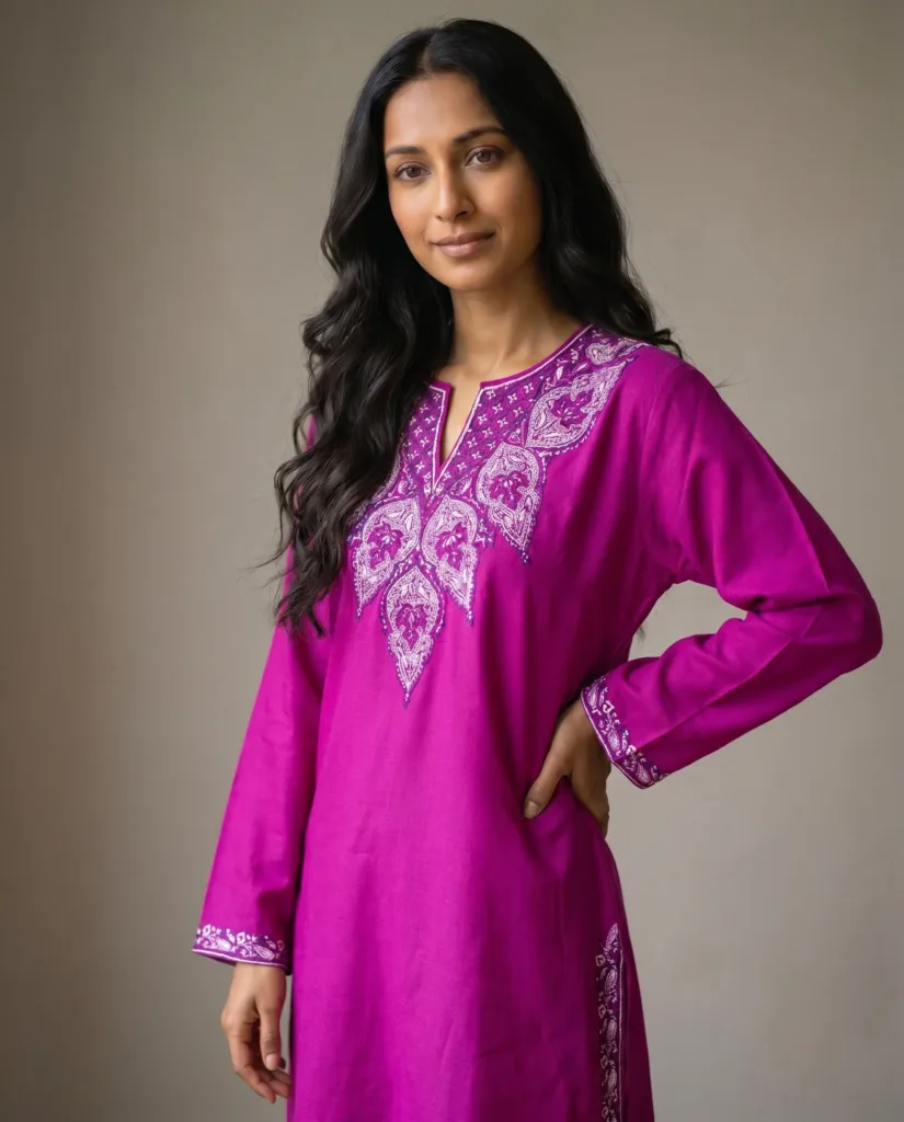Moonflower Kashmiri Short Kurti