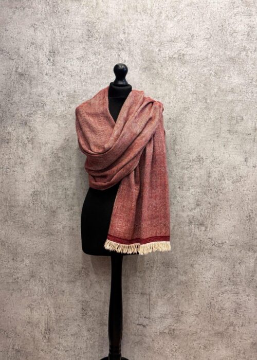 Heritage Pashmina® Rustwood Herringbone Kashmiri Cashmere Scarf