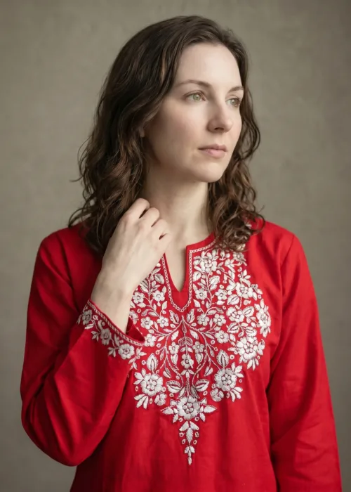 Silkflora Kashmiri Short Kurti