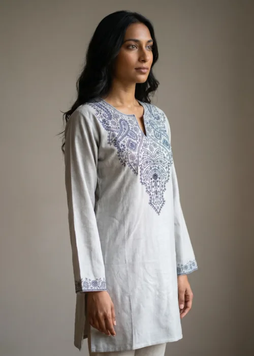 Silver Willow Kashmiri Short Kurti