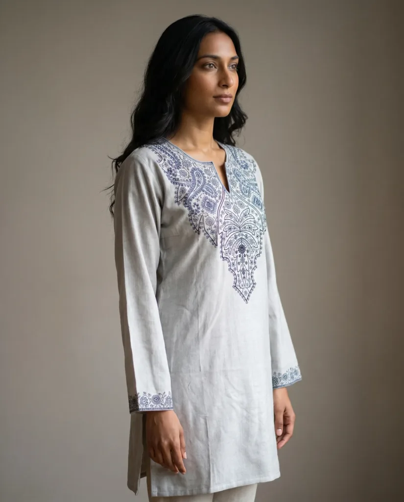 Silver Willow Kashmiri Short Kurti