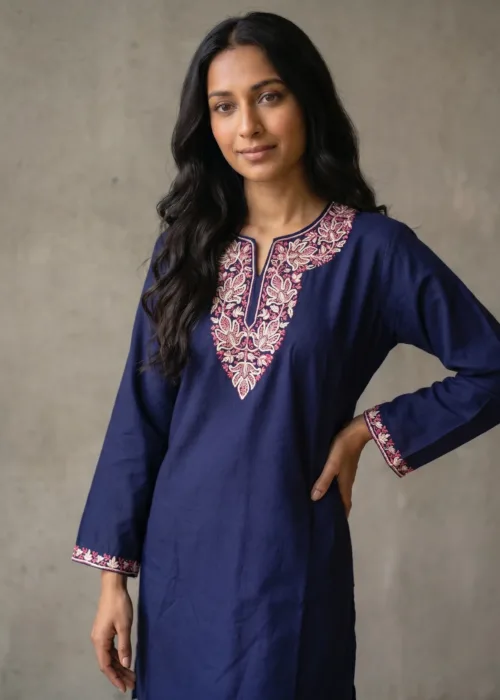 Velara Nightfall Kashmiri Short Kurti