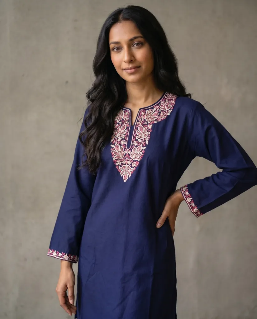Velara Nightfall Kashmiri Short Kurti