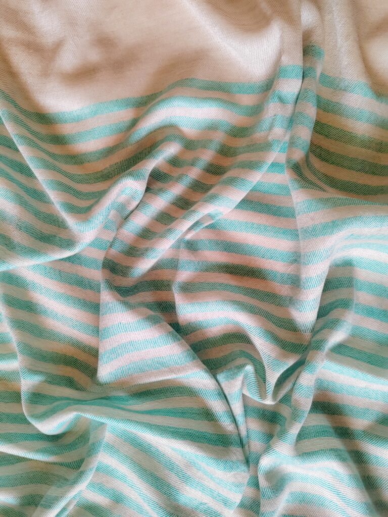 Sabz Bahaar Striped Merino Silk Scarf