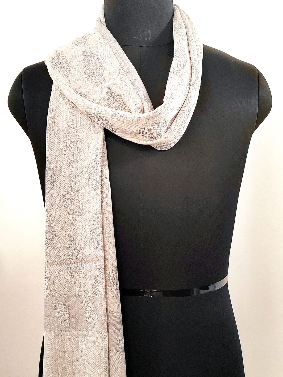 Mehtaab Jacquard Merino Silk Scarf