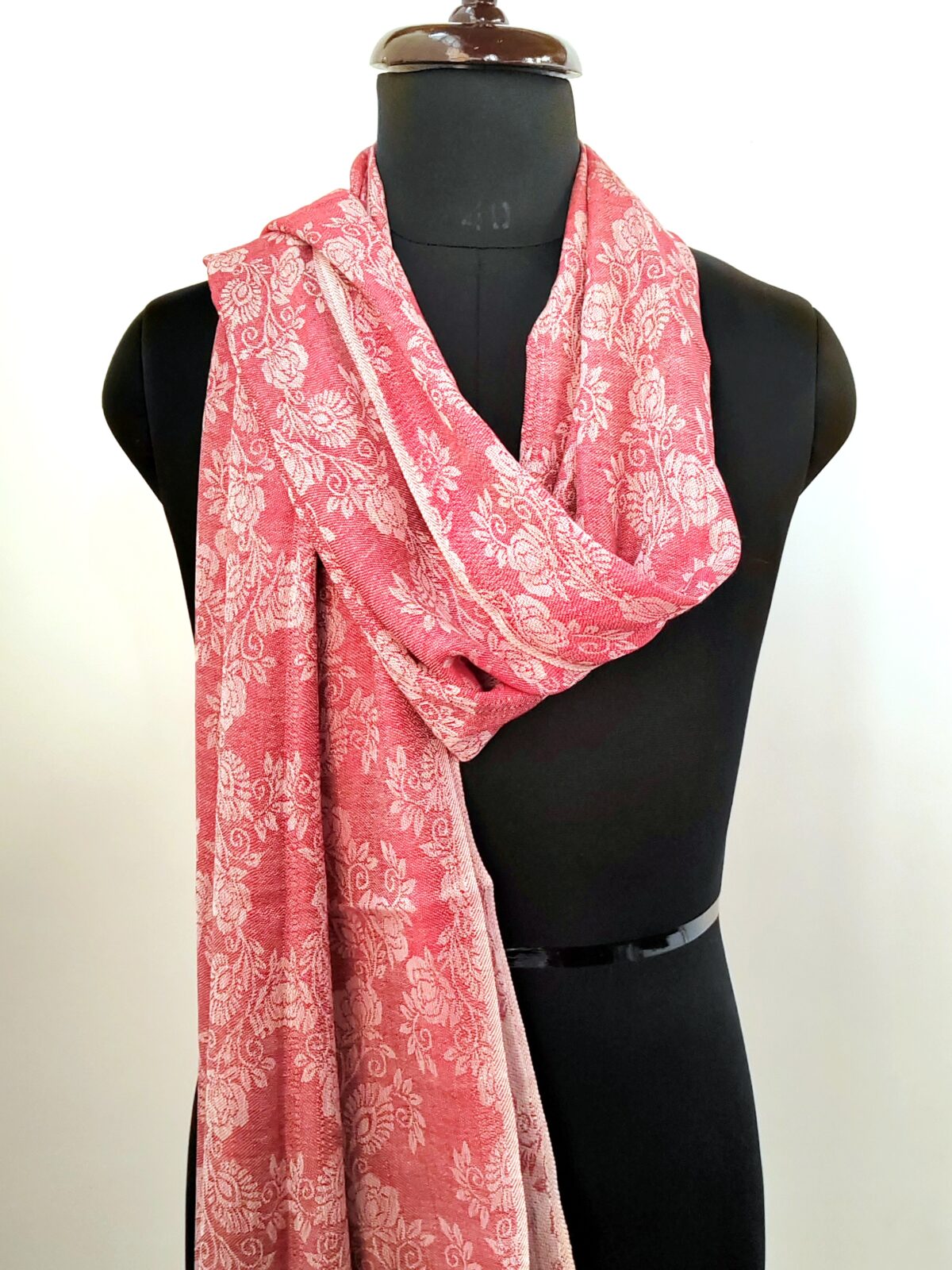 Surkhposh Jacquard Merino Silk Scarf