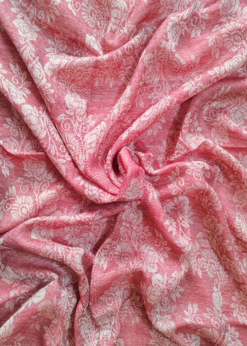 Surkhposh Jacquard Merino Silk Scarf