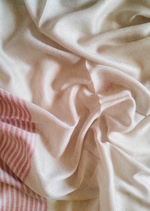 Gul-e-Reth Striped Merino Silk Scarf