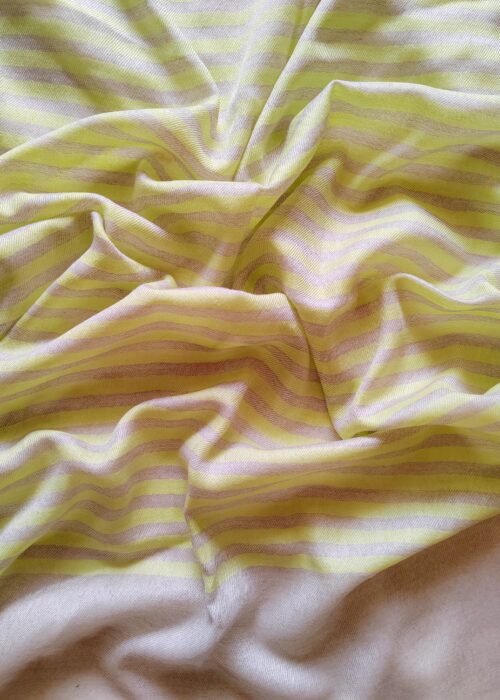 Zard Bahaar Striped Merino Silk Scarf