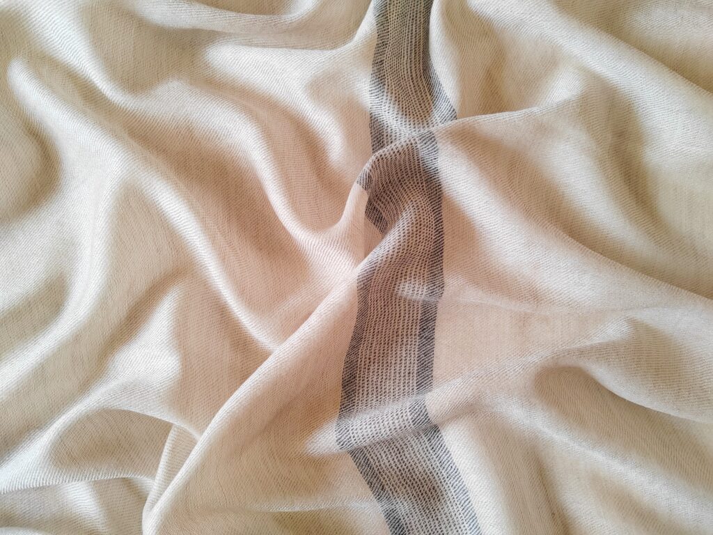 Shafaq e Kashmir Striped Merino Silk Scarf