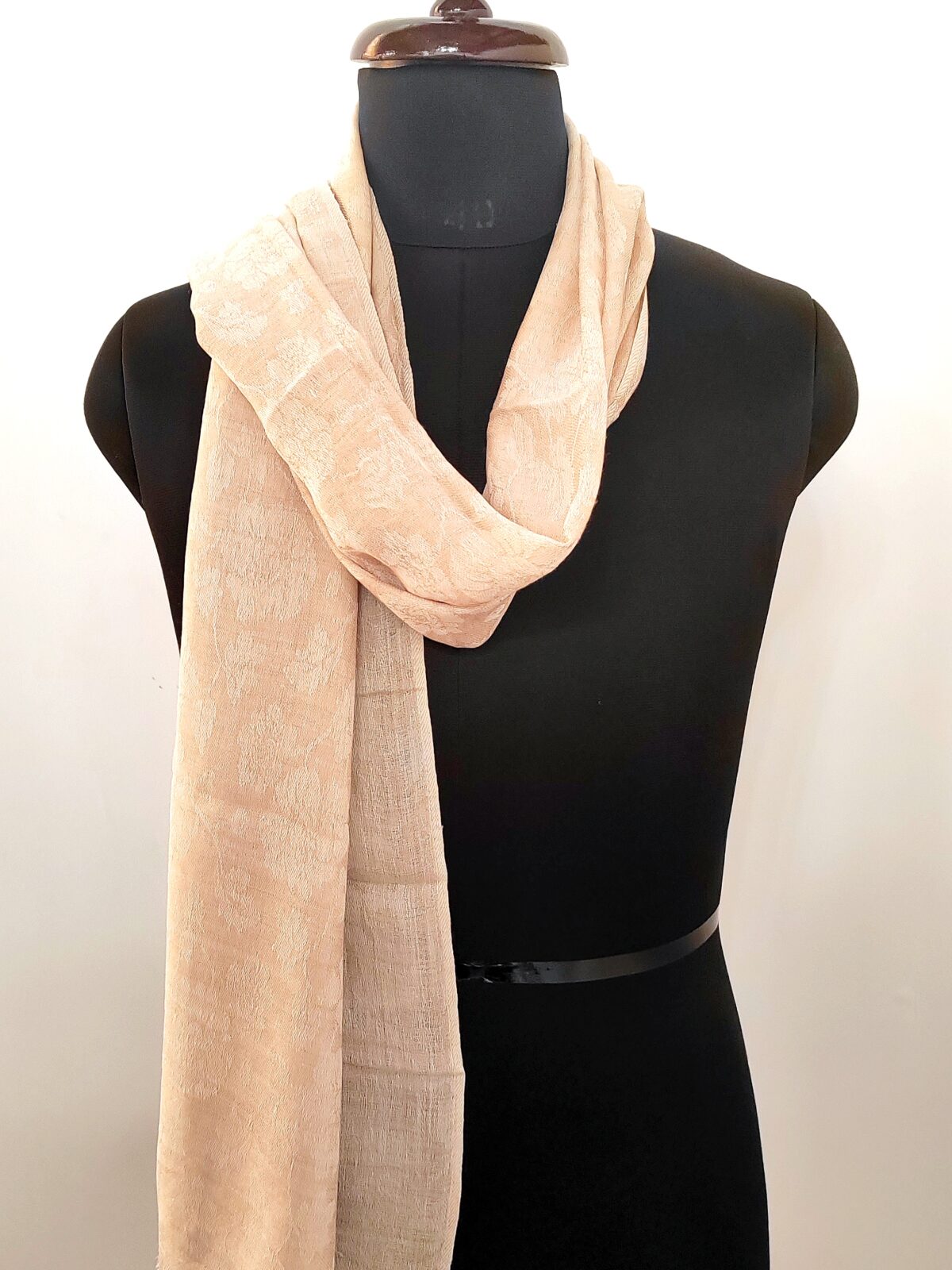 Posh-e-Naaz Jacquard Merino Silk Scarf