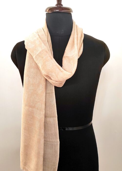 Posh-e-Naaz Jacquard Merino Silk Scarf