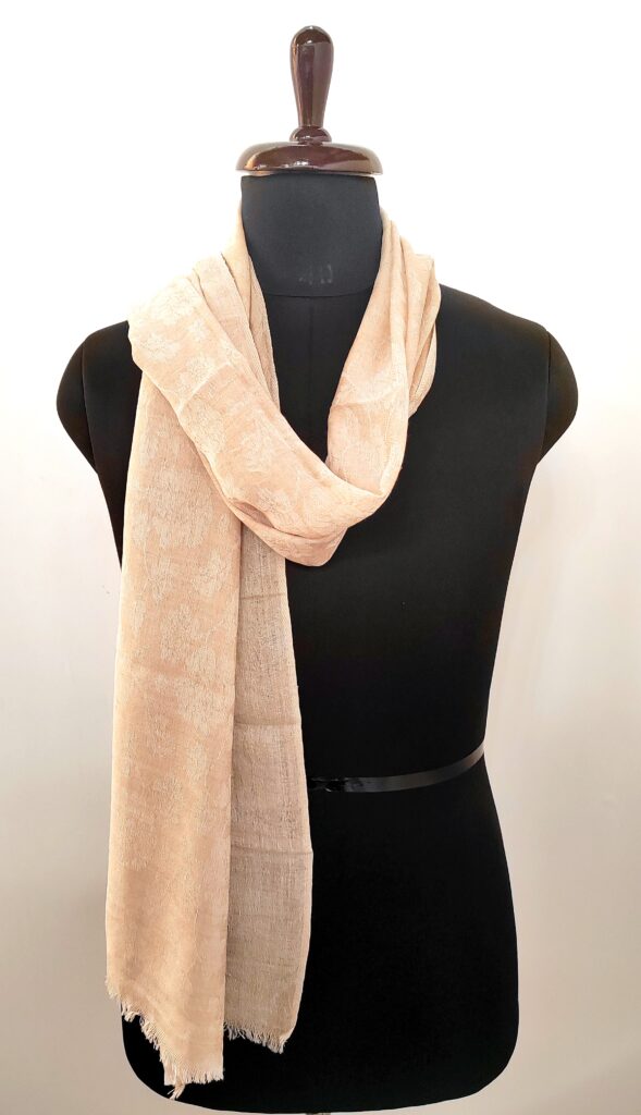Posh-e-Naaz Jacquard Merino Silk Scarf