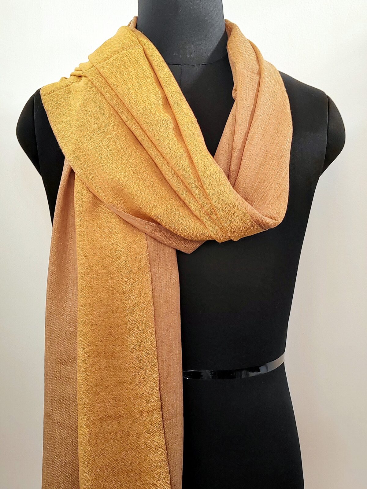 Reversible Zar o Gulaab e Kashmir Merino Silk Scarf