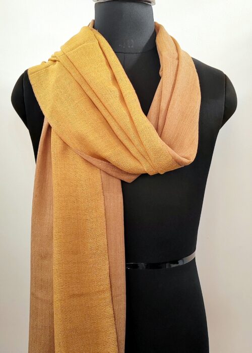 Reversible Zar o Gulaab e Kashmir Merino Silk Scarf