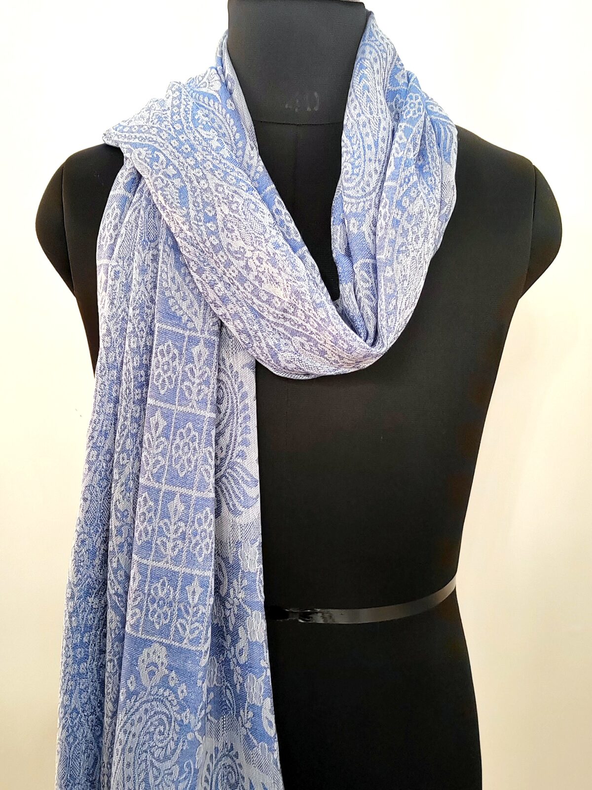 Nilaab Jacquard Merino Silk Scarf