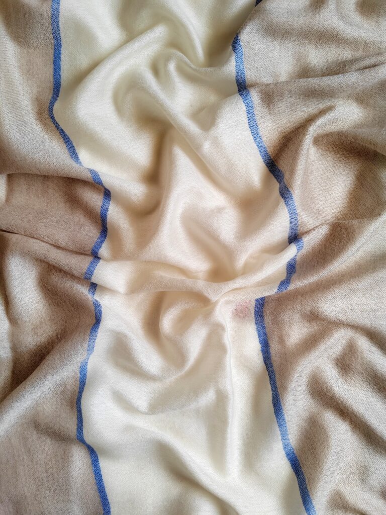 Neel Sheen Striped Merino Silk Scarf