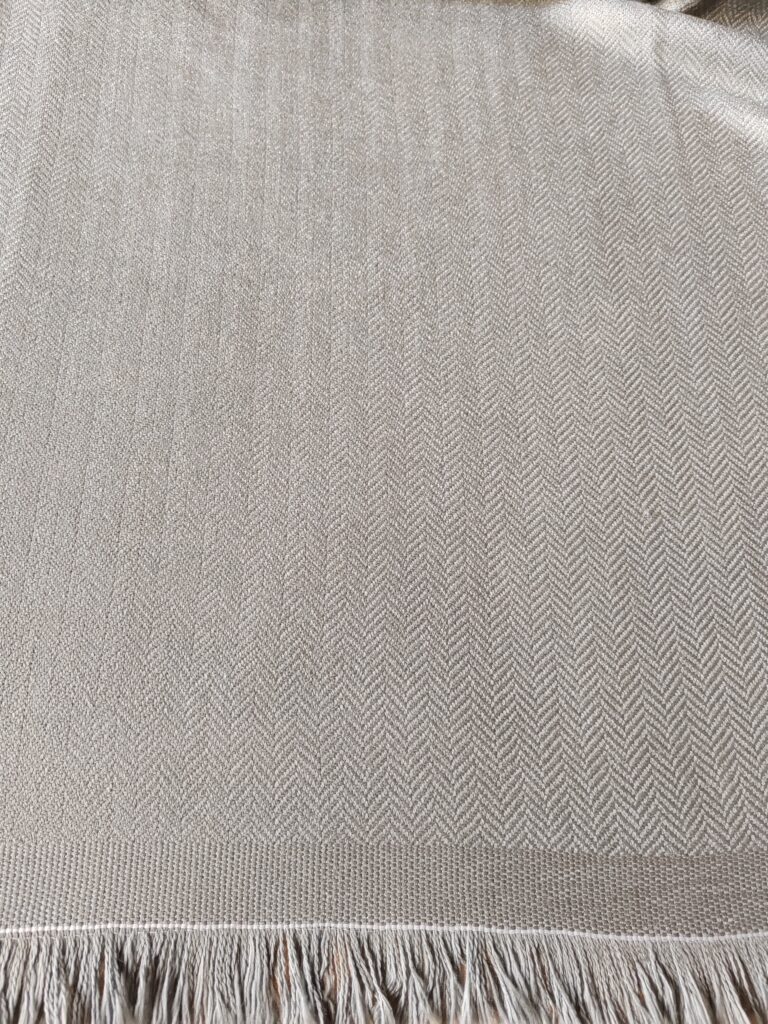 Ash Baby Blanket Handspun in Merino Wool