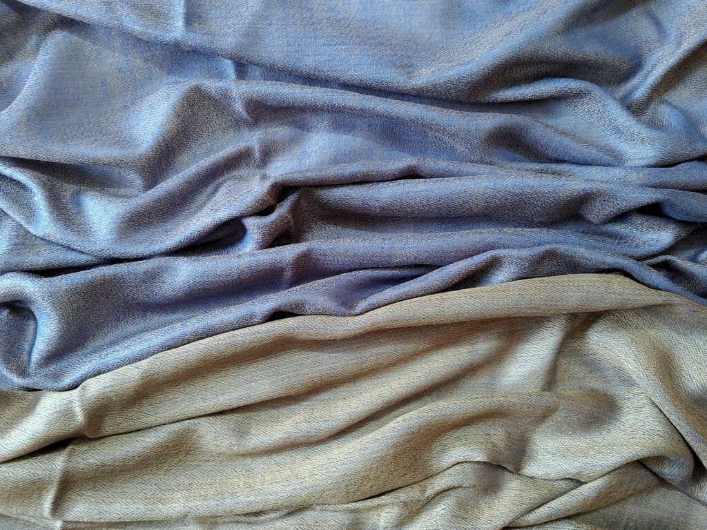 Reversible Moonlit Lavender Merino Silk Scarf