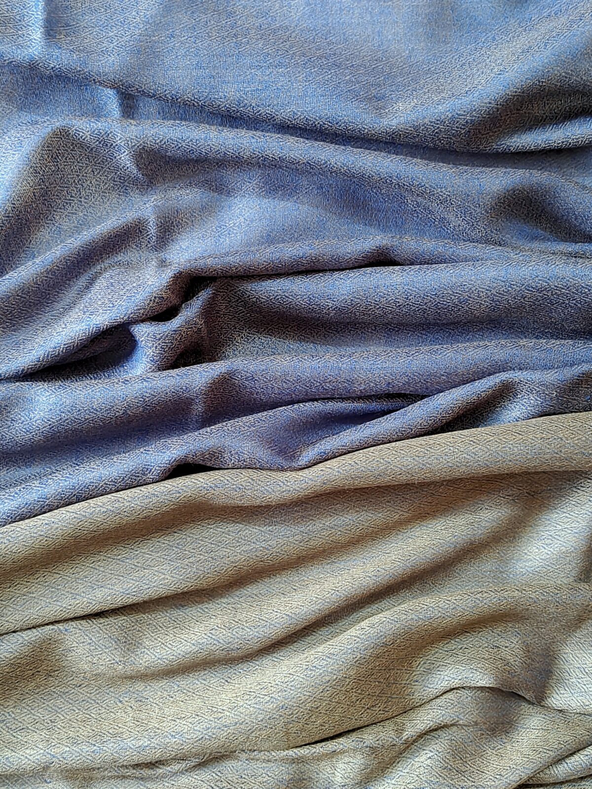 Reversible Moonlit Lavender Merino Silk Scarf