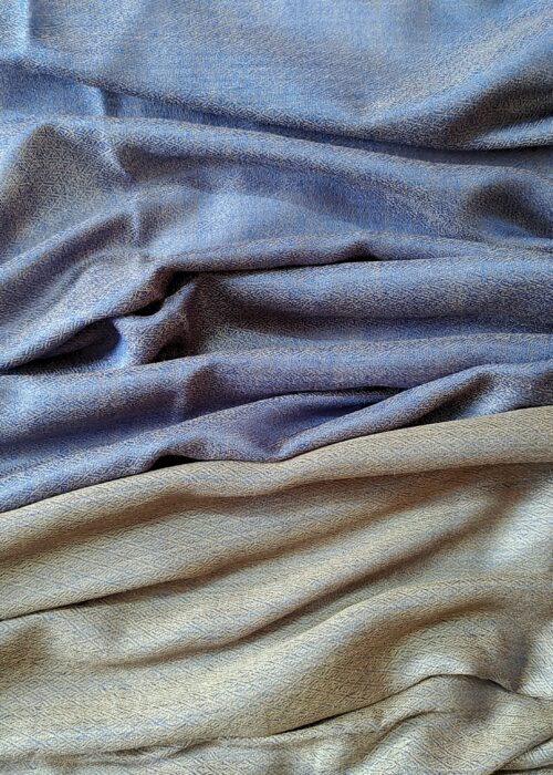 Reversible Moonlit Lavender Merino Silk Scarf